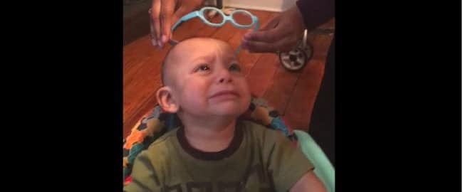 The little guy was almost blind — see what happens when he gets glasses