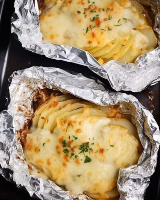 We loved these foil packets in our house! This recipe makes 4 and it’s the perfect size for us!