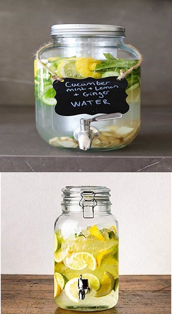 Lemon Mint Cucumber Ginger Water