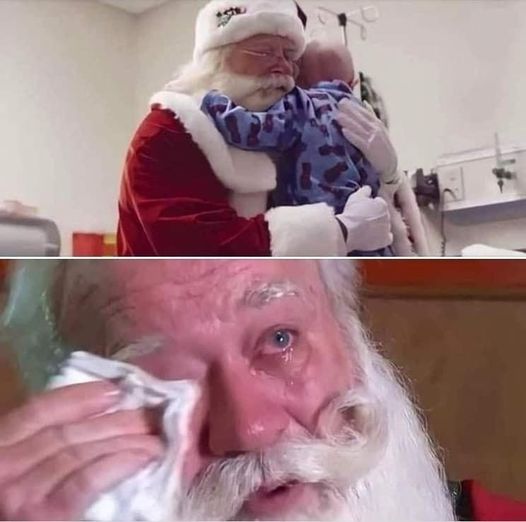 In the arms of Santa Claus, a cancer-stricken child passes away.