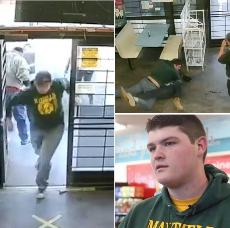Teen wrestler drops and pins kidnapper, saves 2 children from gas station abduction
