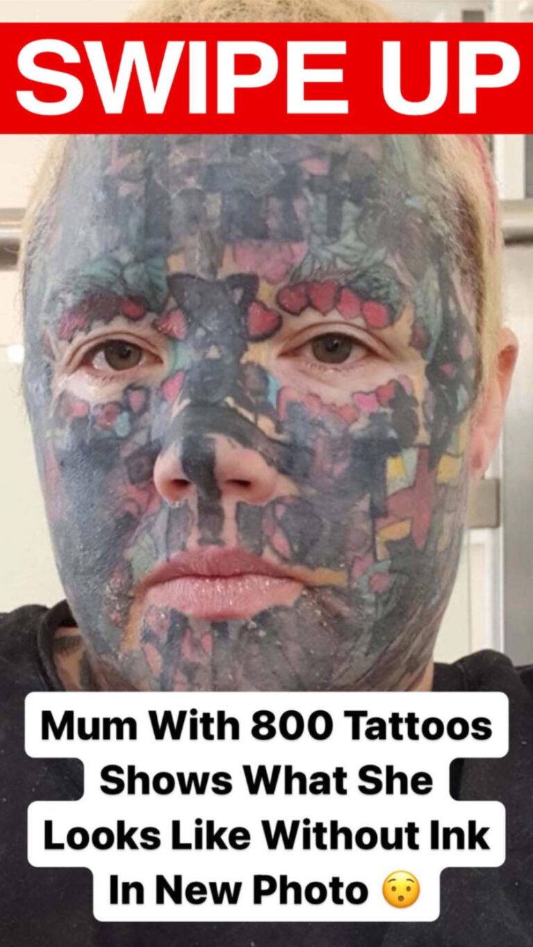 Mum With 800 Tattoos Shows What She Looks Like Without Ink In New Photo