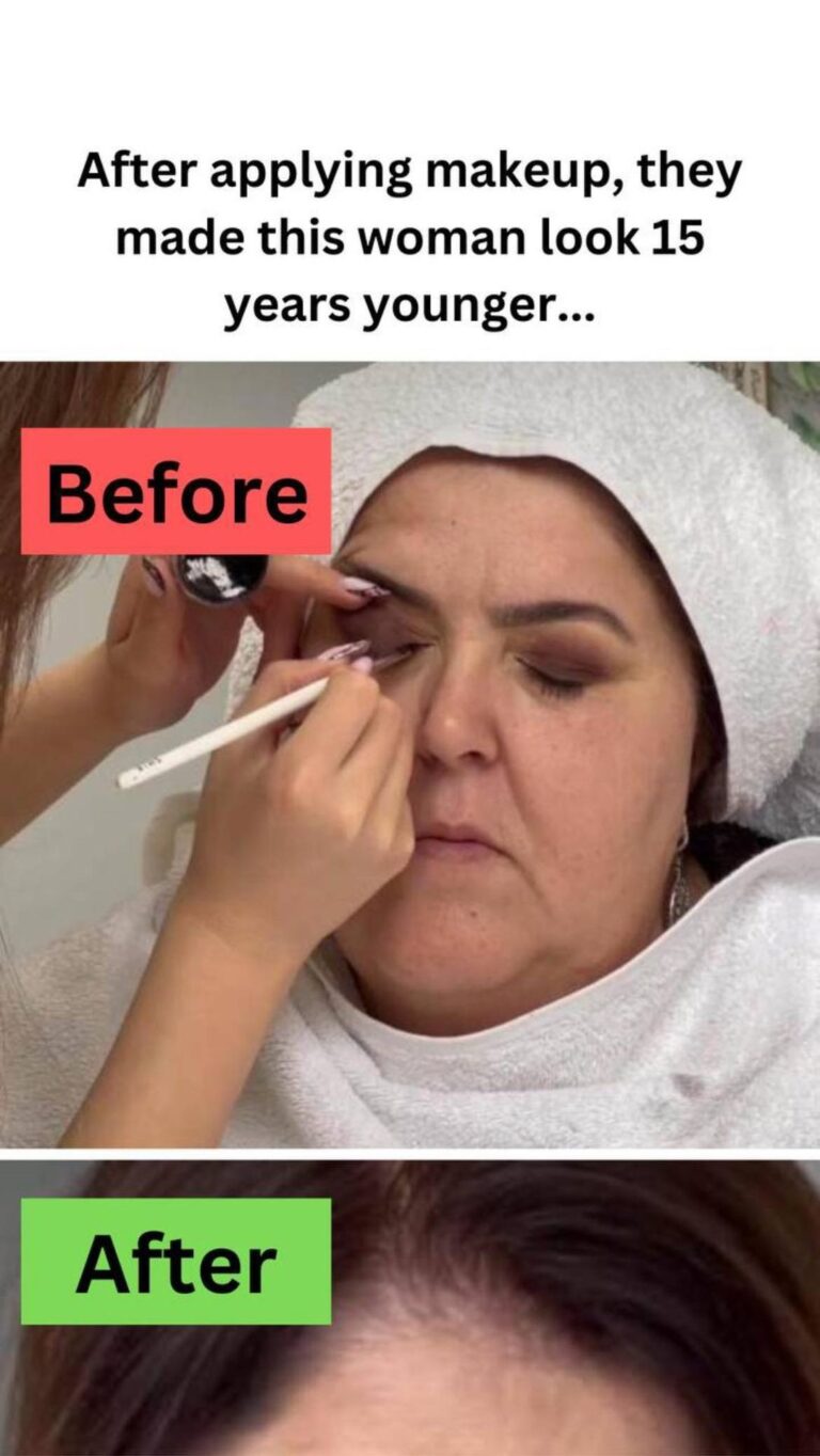 After applying makeup, they made this woman look 15 years younger…
