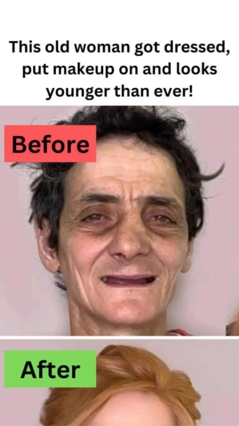 This old woman got dressed, put makeup on and looks younger than ever!
