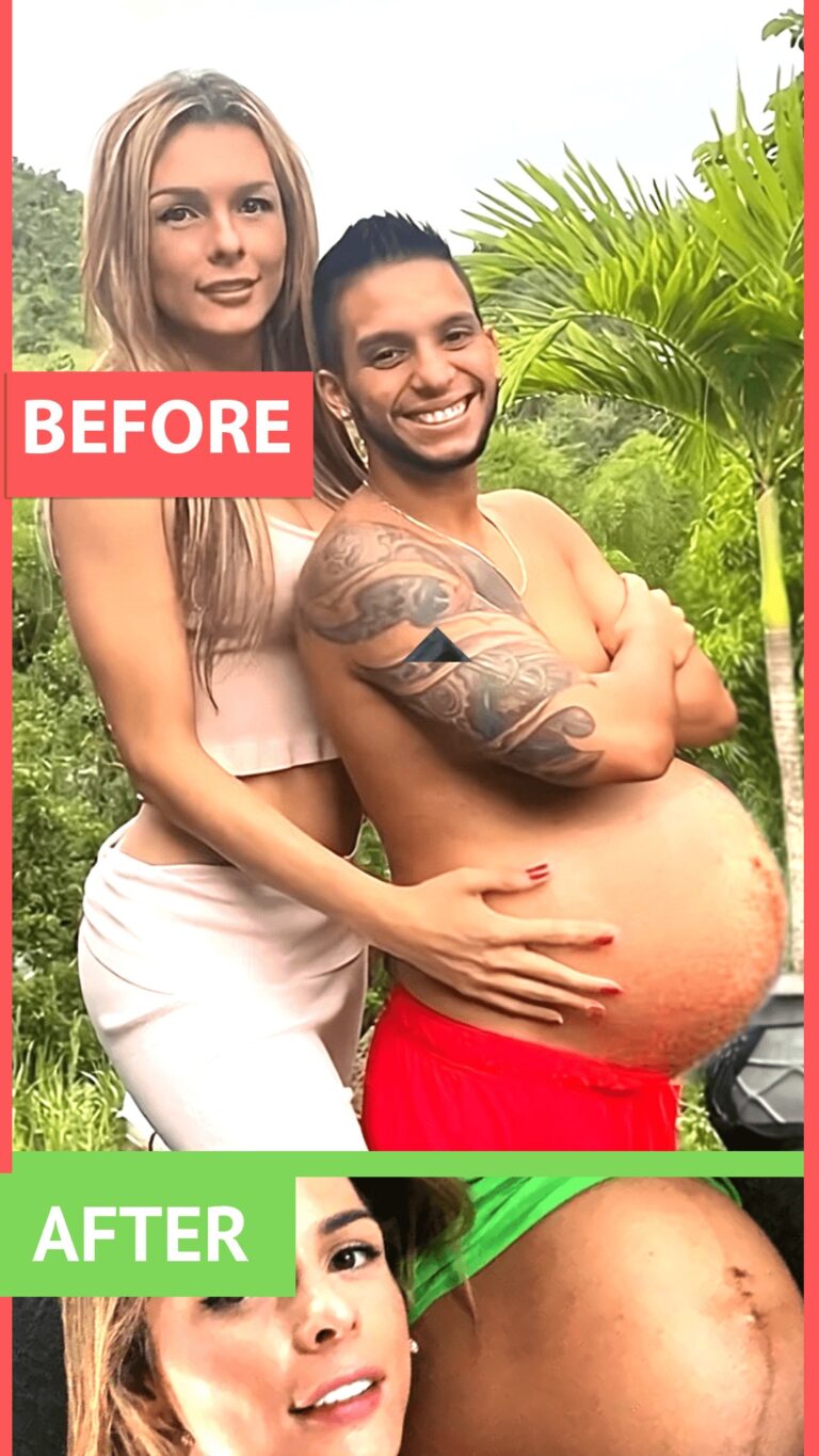 Colombian Model Shares pictures of her Eight months Pregnant Husband…😳