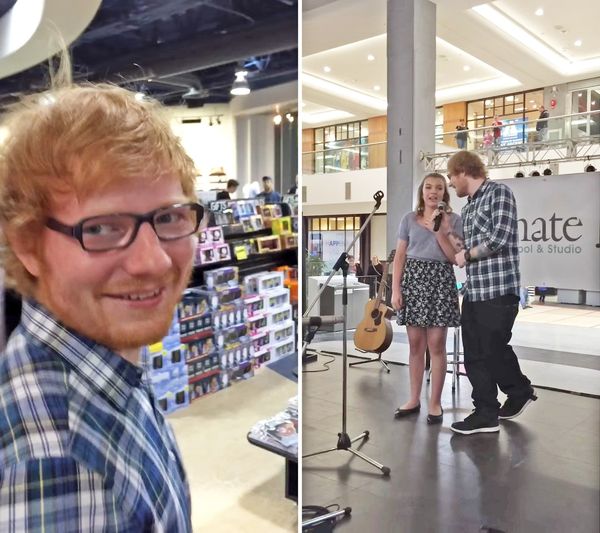 Watch The Moment Ed Sheeran Surprises Young Singer By Joining In Her Cover Of “Thinking Out Loud”