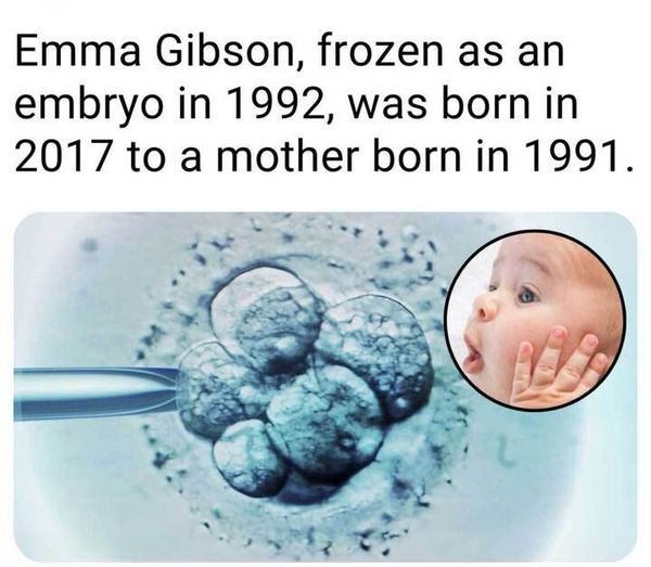 Mother Uses Embryo That Is Just a Year Younger Than Herself