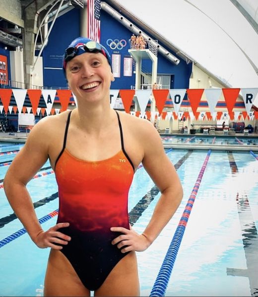 Katie Ledecky sets new Olympic swimming record after Team USA wins silver in 4 x 200m freestyle