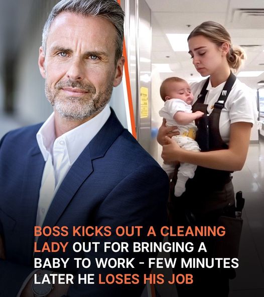 Boss Kicks Out Cleaning Lady Who Comes to Work with Newborn Baby, Loses Job a Few Minutes Later – Story of the Day