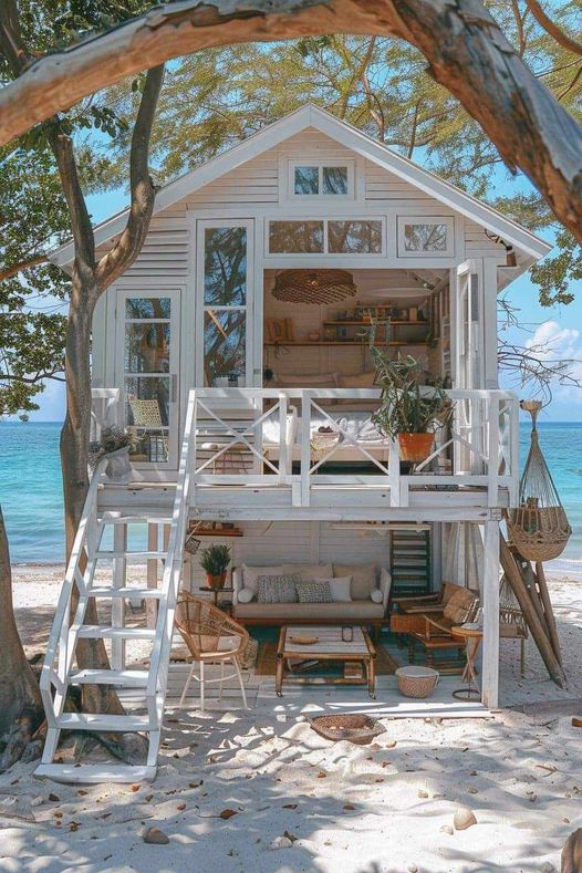 Houses On the Beach And Sea