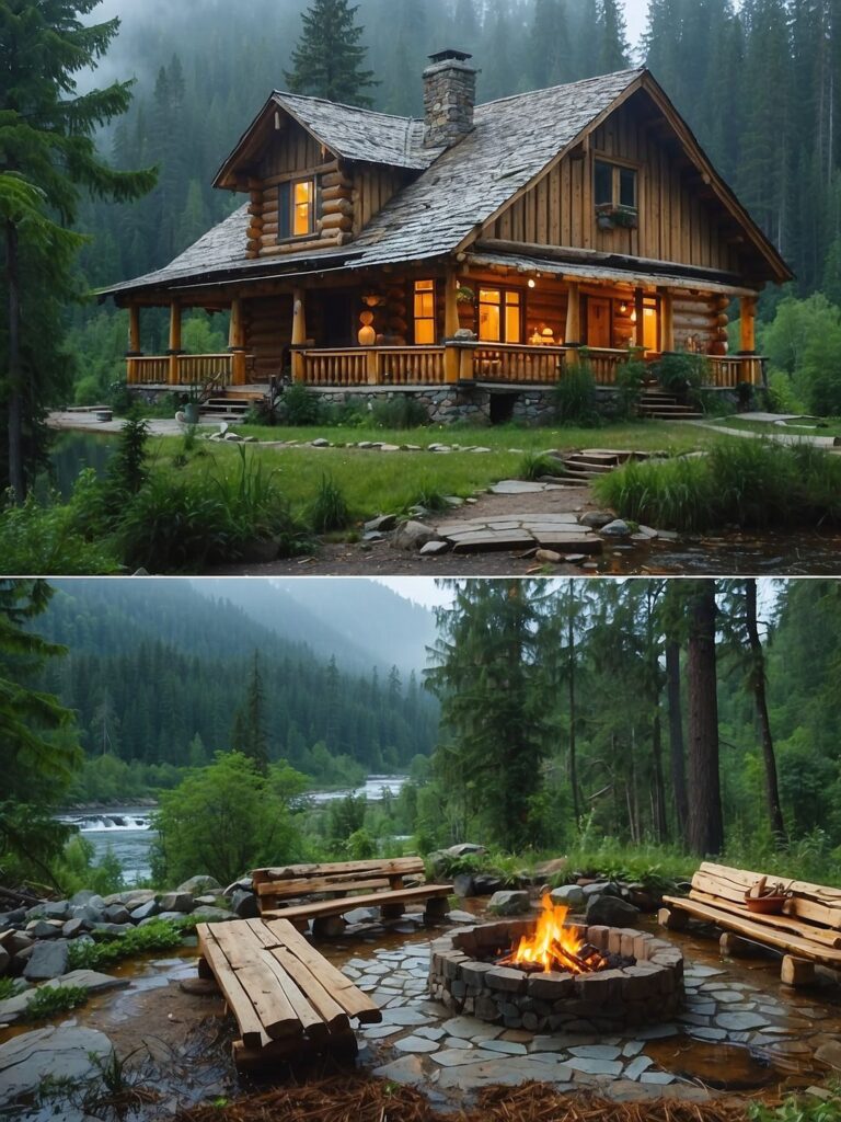 Cabins In Mountain