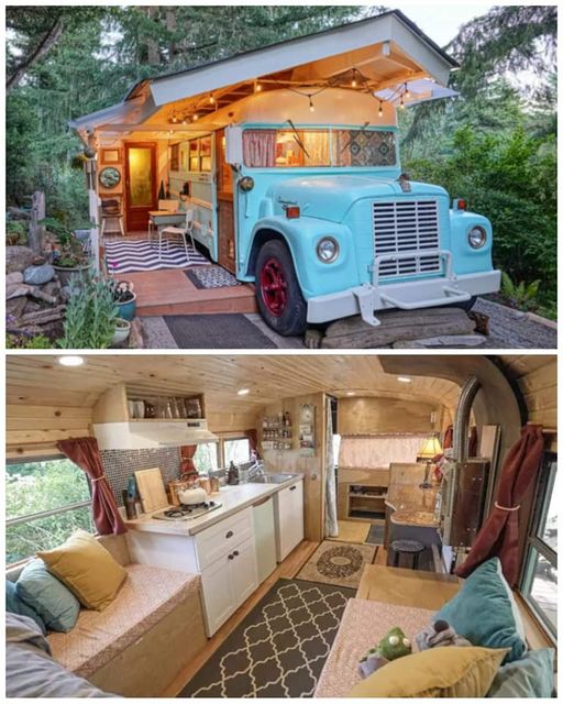 School Bus Turned Tiny Home: A Stunning DIY Transformation