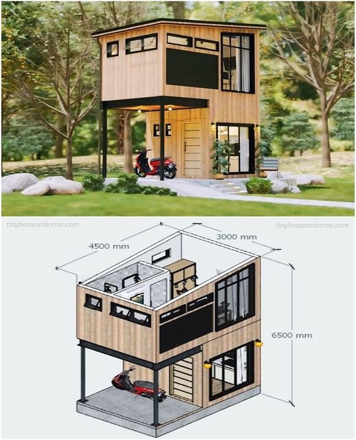 3×4.5 Meter Inspiring Small Hut Model