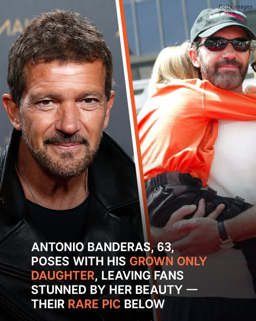 Antonio Banderas, 63, Poses with His Beautiful Sole Daughter, 27, in Their Rare Pic, Leaving Fans Amazed