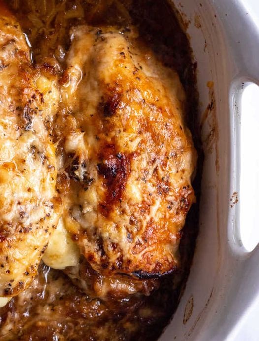 French Onion Stuffed Chicken Breasts