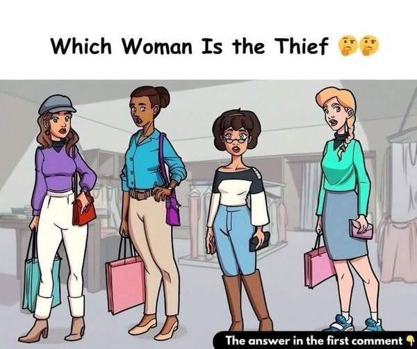 Which Woman Is the Thief? Unravel the Mystery with This Fun Puzzle!