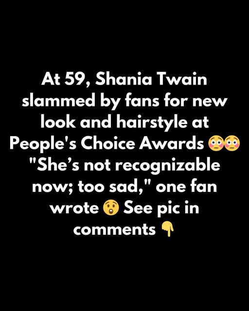 Shania Twain catches heat for blonde look at awards show