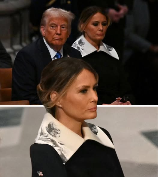 All eyes were on Melania at the former president’s funeral