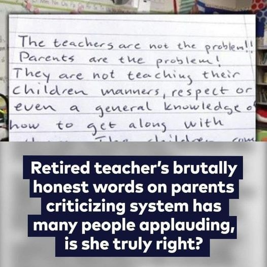 Retired Teacher’s Viral Letter Urges Parental Responsibility in Education