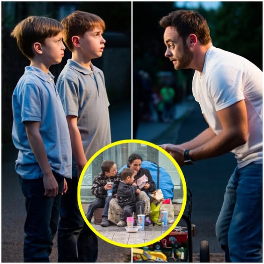Ant McPartlin Secretly FOLLOWS Twin Boys Selling Toy Cars to SAVE Their HOMELESS Mother — But What He Discovers Next Brings Him to TEARS in the Middle of the Street